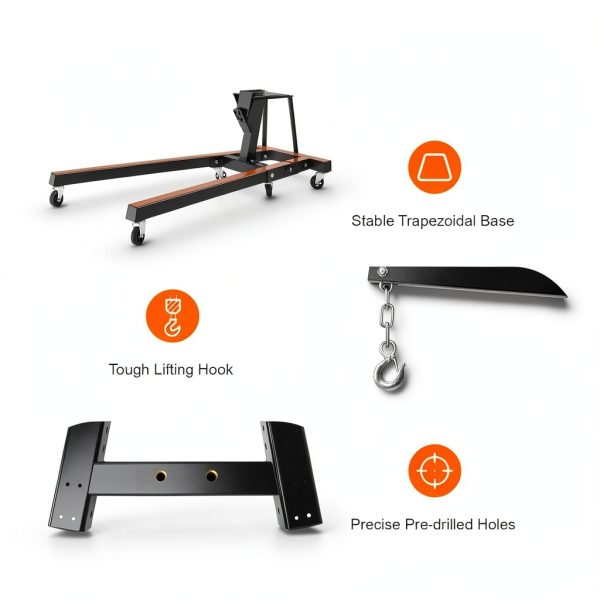 Deroanke Engine Hoist Hydraulic Crane Heavy Duty Workshop-4