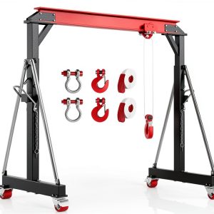 BSMTEK Gantry Crane Alloy Steel 5000 lb Capacity Red-0