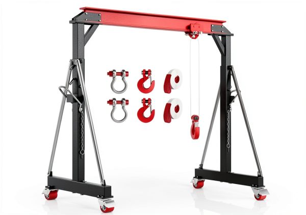 BSMTEK Gantry Crane Alloy Steel 5000 lb Capacity Red-0