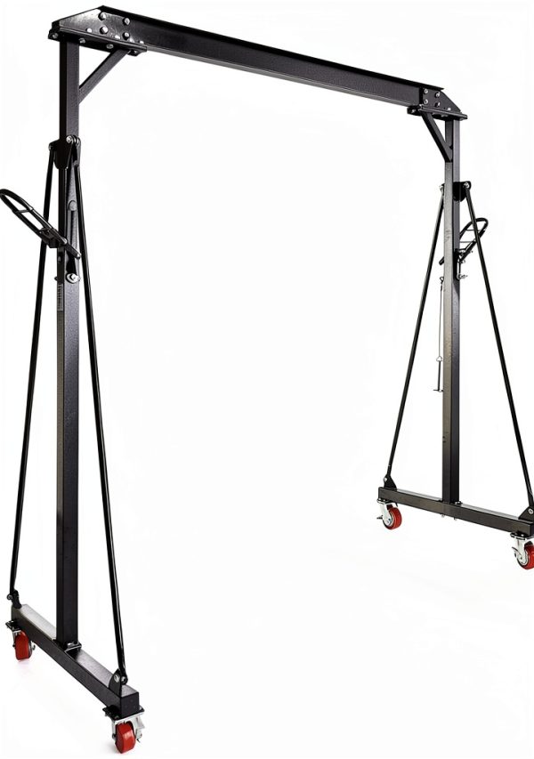 JEGS 1 Ton Gantry Crane with Trolley and Chain Hoist-0