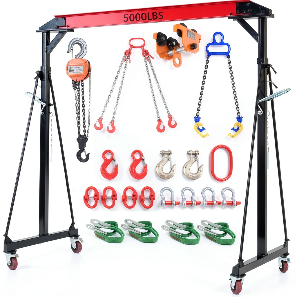 HUAGHEE gantry crane in a workshop setting with adjustable height features
