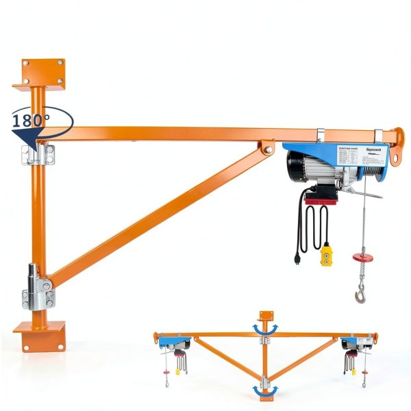 JIAJU Wall Mount Jib Crane 660LBS Carbon Steel Industrial-3