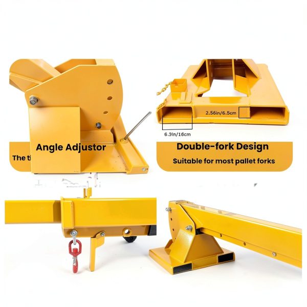 Yokoma Jib Crane 6600LB Capacity Adjustable Angle Forklift-4