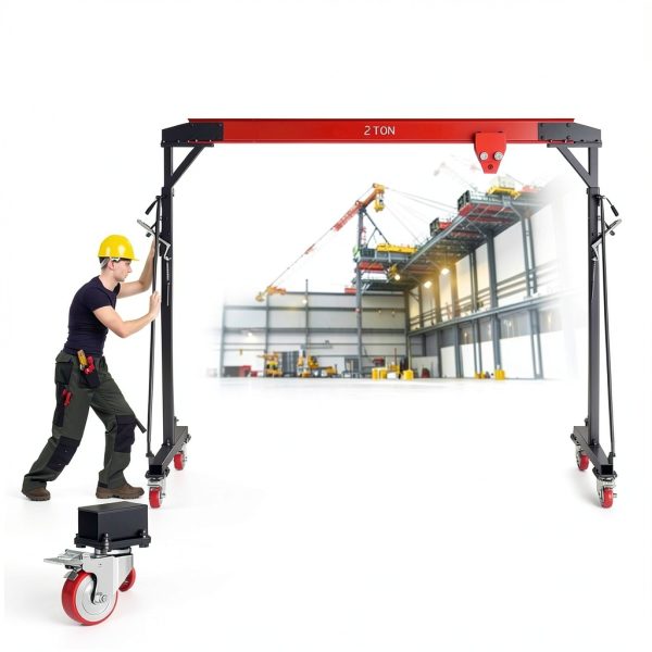 EliteEdge Gantry Crane 2 Ton Capacity Adjustable Height-3