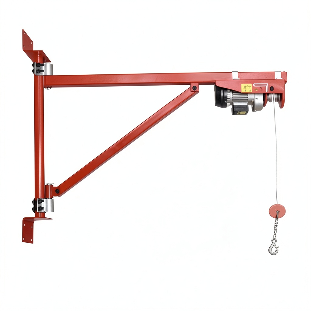 BIGalleons jib crane installed in a workshop setting