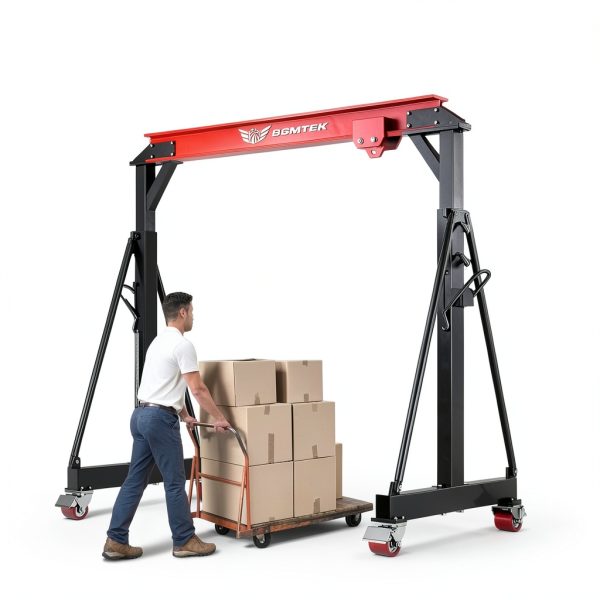 BSMTEK Gantry Crane Alloy Steel 5000 lb Capacity Red-4