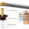Freestanding Tub Drain Rough-in Kit GNRZZT Brass Pipe PVC Adapter-4