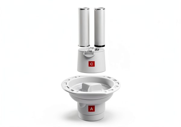 Oatey PVC Universal Freestanding Tub Drain Kit 46000P White-6