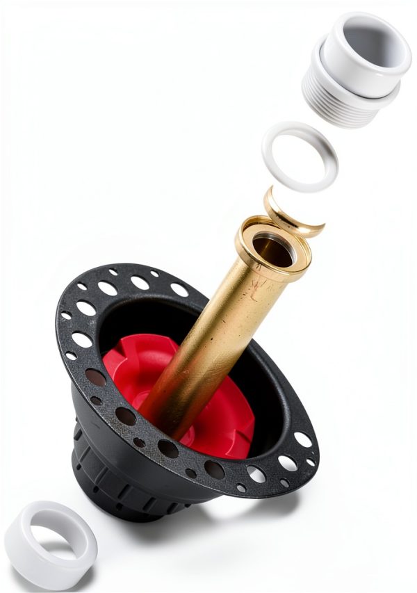 Freestanding Tub Drain Rough-in Kit LHUKSGF Black PVC Adapter-4