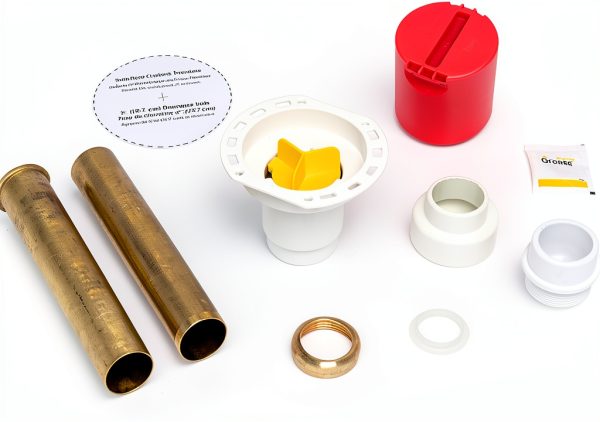 Oatey PVC Universal Freestanding Tub Drain Kit 46000P White-1