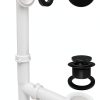 Westbrass 593244-62 1-1/2" Black Tubular Tip-Toe Bath Waste Drain Kit-0