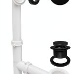 Westbrass 593244-62 1-1/2" Black Tubular Tip-Toe Bath Waste Drain Kit-0