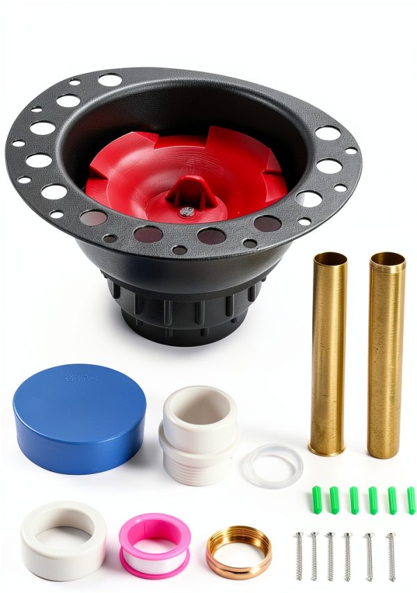 Freestanding Tub Drain Rough-in Kit LHUKSGF Black PVC Adapter-0