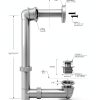Westbrass 593244-62 1-1/2" Black Tubular Tip-Toe Bath Waste Drain Kit-4