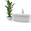 Oatey PVC Universal Freestanding Tub Drain Kit 46000P White-4
