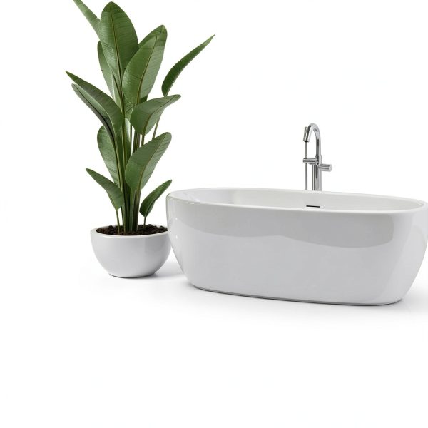 Oatey PVC Universal Freestanding Tub Drain Kit 46000P White-4
