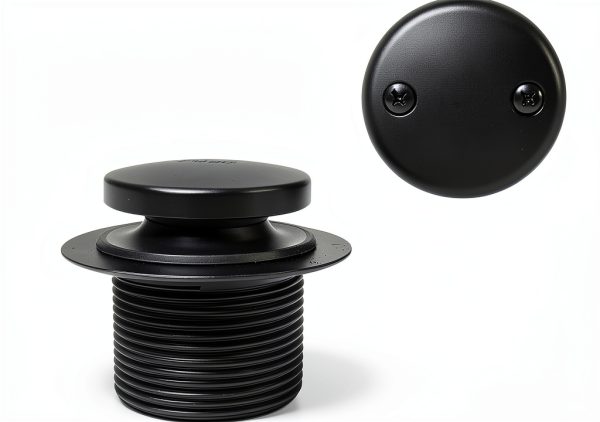 Westbrass 593244-62 1-1/2" Black Tubular Tip-Toe Bath Waste Drain Kit-3