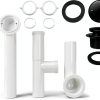 Westbrass 593244-62 1-1/2" Black Tubular Tip-Toe Bath Waste Drain Kit-1