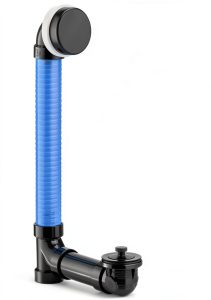 Yariwiz Matte Black Bathtub Drain Kit 1-1/2" with Blue Elastic Tube-0
