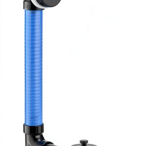 Yariwiz Matte Black Bathtub Drain Kit 1-1/2" with Blue Elastic Tube-0