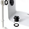 Westbrass 593244-62 1-1/2" Black Tubular Tip-Toe Bath Waste Drain Kit-2