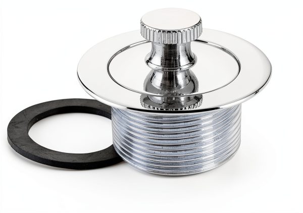 EZ-FLO Lift-n-Turn Bath Drain Assembly – Chrome Finish, Coarse Thread-2