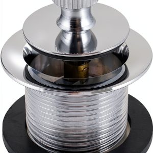 EZ-FLO Lift-n-Turn Bath Drain Assembly – Chrome Finish, Coarse Thread-0