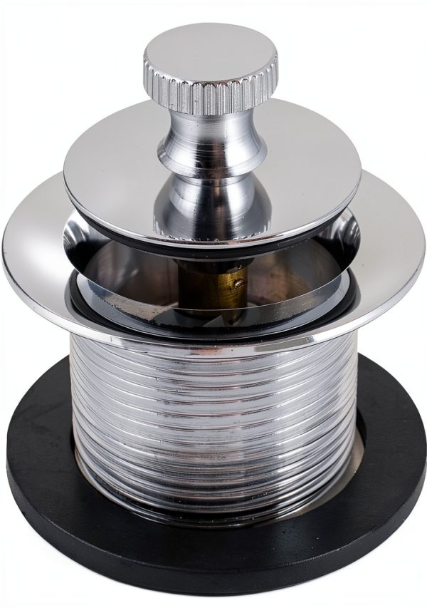 EZ-FLO Lift-n-Turn Bath Drain Assembly – Chrome Finish, Coarse Thread-0